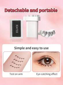 1pc/Set Silicone Eyelash Stamp, Eye Makeup Tool, Makeup Template, Eyelash Template, Women Makeup Tool, Stamp, Eyelash Makeup Tool, Eyelash Tool, Eyelash Stamp, Eyelash Guide Tool - Multicolor - View 4