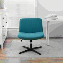Armless Chair Cover Office Desk Chair Cover, Waterproof And Elastic Criss Cross Chair Cover, Exquisite Vanity Chair Cover, Mid Back Wide Seat Accent Chair Covers
