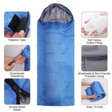 Adult Cold Weather Sleeping Bag For Big & Tall W/T Sack - For Camping Travel Bag - 藍色 - 查看 3