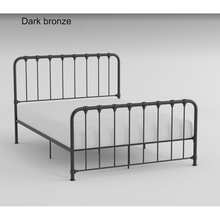 Metal Bed Dark Bronze Finish Queen Platform Bed 1pc Bed In A Box - 青銅1 - 查看 5