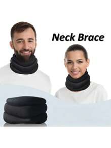 1pc Outdoor Fitness Sports 3-Section Breathable Neck Support Brace, Foamculli Neck Shoulder Protector Neck Wrap Support, Fashionable Spring/Summer Sports Protection Gym Accessories