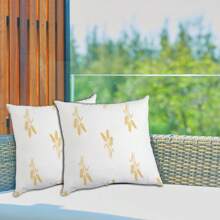 2pc Decoration Throw Pillow Covers Garden Decor 18x18inch Geometric Evil Eyes Navy Blue Polyester Soft Square Cushion Case With Zipper Pillow 100% Polyester Shell For Couch Sofa Bedroom Living Room - 手繪邪惡之眼納扎爾 - 查看 3