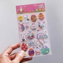 Easter Egg Bunny Car Interior Acrylic Pendant Ornament, Decoration Hanging Easter Egg, Rabbit Sticker Gift, Bubble Sticker