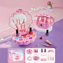 Make-up voor kinderen - Speelgoed voor kindercosmetica - Gesimuleerde make-upspellen - Doe alsof je met speelgoed speelt - Verjaardagscadeaus voor meisjes - Kerstmis - Halloween-gezichtskleuren, graffiti-rekwisieten - lippenstift - oogschaduw - nagellakset - interactief speelgoed - rekwisieten voor podiumoptredens