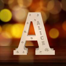 1 Piece, Custom Name Letter Night Light, 11 Inch Creative Luminous A-Z Letter Light, Big Hair Letter Logo LED Sign Number Sign, Suitable For Night Light Home, Bar, Christmas Light, Birthday, Party, Wedding, Decorative Digital Shape Light