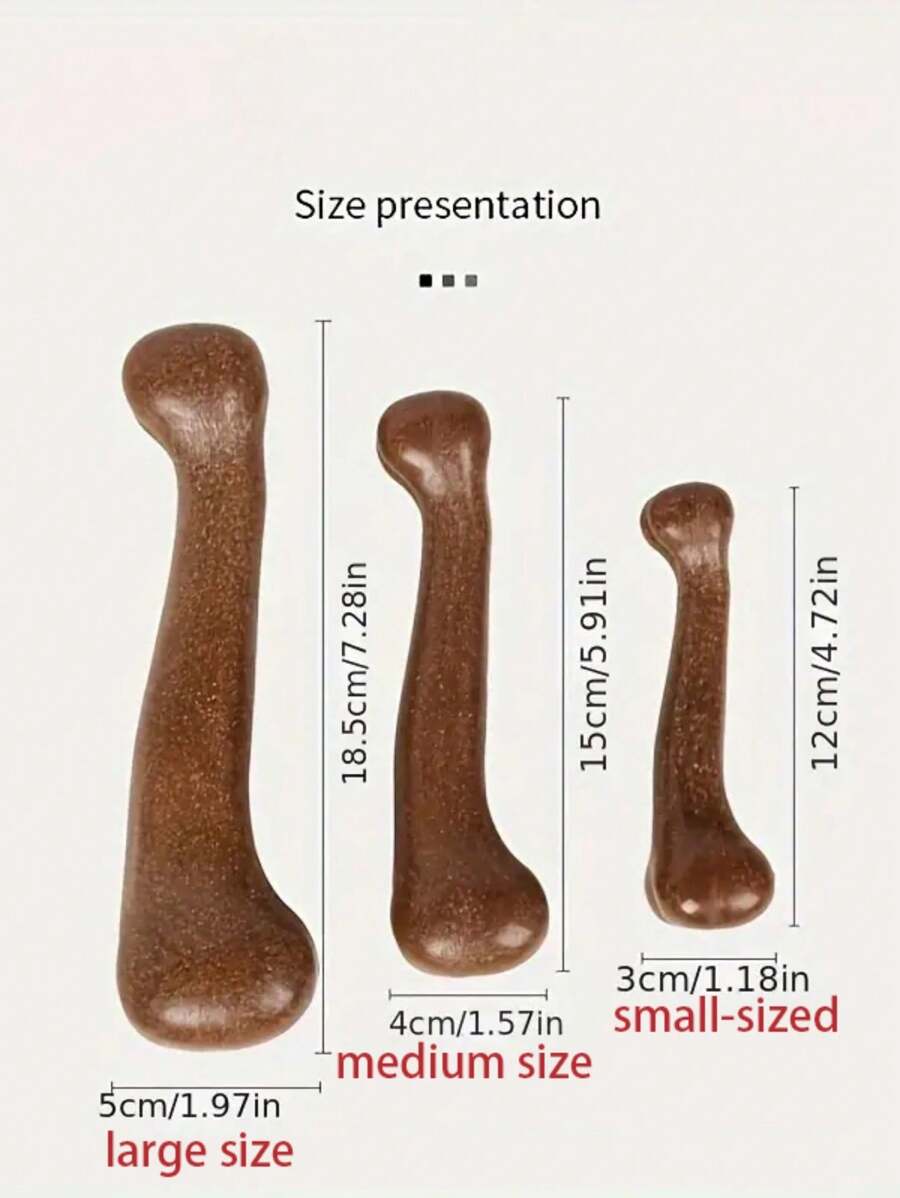 PETSIN 耐咬狗玩具 - 骨头形状互动式咀嚼训练棒，适合所有犬种的咀嚼玩具 - 互动式牙齿棒，坚固的聚乙烯材料