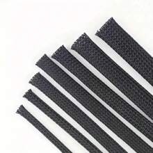 1m - 6mm Inch Cord Protector Wire Loom Tubing Cable Sleeve Split Sleeving For USB Power, Audio Video Cable - Protect Cat From Chewing - Black - View 6