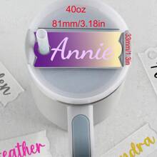 Personalized Acrylic Name Cup Tag,Custom Script Lettering For Tumbler Accessory, Creative Drinkware Decoration, Ideal Birthday Gift 1pc Multi-Functional, Easy To Clean,Reusable,Ornamental Exquisite