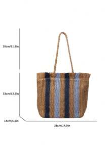 Large Capacity Woven Tote Bag For Women