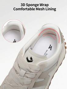 somiliss 1 Pair Women's Casual Sneakers, Lace-Up Front, Leather Upper, Lightweight & Comfortable, Classic Retro Low-Top Outdoor Walking Shoes, Suitable For Yoga, Fitness, Jogging, All Season, Apricot Color - Apricot - View 4