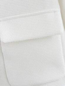 Spring & Autumn Metal Buckle Lapel Jacket, Minimalist & Stylish, Suitable For Summer - White - View 5