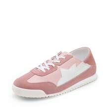 Boys Girls Sneakers Retro Slip-On Lace Up Classic Casual Tennis Lightweight Breathable Walking Shoes For Little/Big Kid - 粉色 - 查看 6