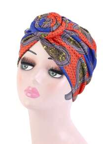1pc Women's Twisted Braid Elastic Cap Headwrap Soft  Hat, Suitable For Daily Wear - Printed Style - View 7