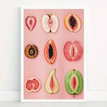 1 PC Gesneden Fruit Kunstdrukken Art Deco Taart - Moderne Canvas Prints Poster Muurkunst, Lente Decor Frameloos