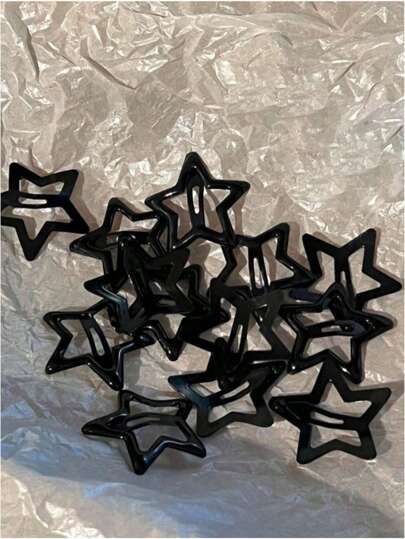 10/20pcs Women Y2K Pentagram Metal Hair Clips, Suitable For Daily Use Claw Clips Hair Claws Hair Barrettes, School Stuff, Hair Accessories, Head Accessories, Hair Accessories For Women, Hairpin