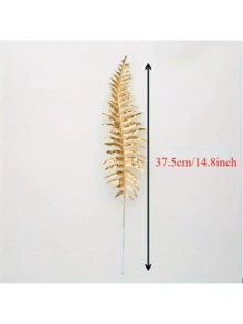 10pcs Golden Leaf Artificial Flowers - Perfect For Dining Room Bedroom Home Decor Valentine's Day