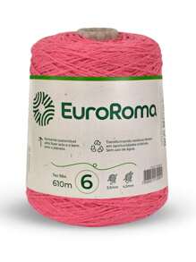 Euroroma Colored Yarn - Nº6 / 610m - Crochet/Knitting - 1070. Watermelon - View 2