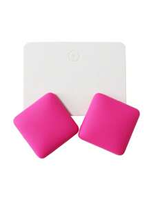 Betykuku 9 Pairs Colorful Heart Shaped Stud Earrings, Minimalist & Fashionable For Casual Daily Wear - square - View 7