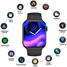 Pack Reloj Inteligente Cuadrado + Auriculares Bluetooth Inalámbricos, Smartwatch con Llamadas Bluetooth, Multi Modos Deportivos, Monitor de Salud Sueño Ritmo Cardíaco, Notificaciones Mensajes Llamadas, Compatible Android e iOS Regalo Ideal - 1 reloj inteligente - Ver 2
