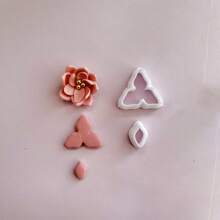 2pcs/10pcs Flower Petal Clay Cutter Molds, Used For Earring Making, 10 Shapes Geometric Flower Clay Cutters For Jewelry Making