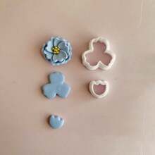2pcs/10pcs Flower Petal Clay Cutter Molds, Used For Earring Making, 10 Shapes Geometric Flower Clay Cutters For Jewelry Making