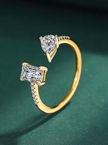 1pc Lucky Exquisite Four Leaf Clover Ring Ladies Jewelry For Women 925 Sterling Silver Birthday Ring Fine Jewelry For Girls Birthday Prom Party Gifts