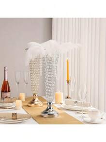 20 英寸金色水晶花瓶花架婚礼庆祝桌面装饰中心装饰品，喇叭形花瓶配花束，派对，周年纪念，生日，家居装饰 - 兩種顏色 - 查看 4