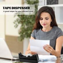 1pc Desktop Tape Dispenser, Non-Slip Base, Weighted Tape Roll Dispenser, Great For Office, Home And School (Tape Not Included)