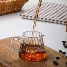 Jarra de leche de vidrio para café, multifuncional, jarra deé resistente al calor, transparente para sala de estar, hogar, café, oficina, bebidas - B - Ver 4