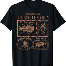 The Beetle Society Insect Bug Cottagre Beetle Entomology T-Shirt - 黑色 - 查看 1
