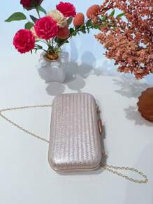 Bolsa Tiracolo / Carteira Feminina  Para Festa / Banquete / Casamento WT168-181 - Champanhe - Visão 5