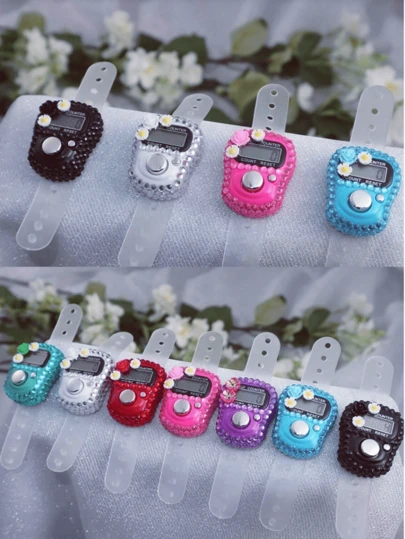 1-6 Compteur de perles, outil de comptage sportif, compteur de perles numéroté avec fonction de réinitialisation, affichage 5 chiffres