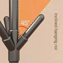 Clothes Rack Stand Tree Branch Shape Multi Hook Mobile And Convenient Coat Rack For Home Living Room Hangers Clothes Rack Stand - 黑色 - 查看 4