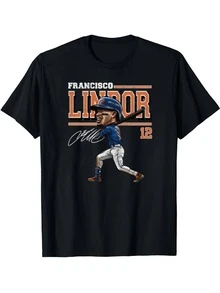Camiseta Para Hombre 1Pcs 220g 100% Algodón Estampado Digital Conmemorativo Del Número 12 De Francisco Lindor
