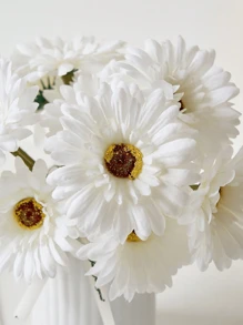 1/6/12PCS 0.9ft Artificial Daisy Flowers,Artificial Plants, White Daisy Silk Flowers Realistic Daisies Bulk Fake Daisy Silk Flowers For Home Garden Party DIY Decor, Gerbera Daisy Bride Flowers Wedding Bouquet, White,Room Decor,Artificial Plants,Party And Holiday Decorations,Fall Decoration, Christmas Decoration, Boho Style,Thanksgiving Decoration,Fall Winter Decoration,New Year Decorations - White - View 8
