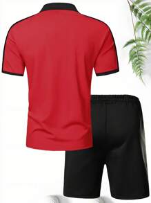 2pcs Men's Short Sleeve Polo Shirts, Summer New Solid Color Casual Sports Polos For Outdoor Camping, Wrinkle-Resistant Business Polo T-Shirts