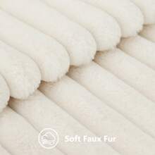 Faux Fur Cozy Soft Striped Decorative Throw Pillow Covers,Velvet Pillowcase Cushion Case For Sofa Couch