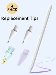 4 Packs Replacement Tips Compatible With Apple Pencil 2nd Generation, Apple Pencil 1st Generation, Apple Pencil Pro & Apple Pencil USB-C Pen Like Nibs - Multicolor - View 11