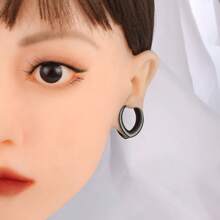 2PCS New Fashion Saddle Ear Tunnels Plugs Gauges Expander Stretchers 316 Stainless Steel Body Piercing Jewelry Women