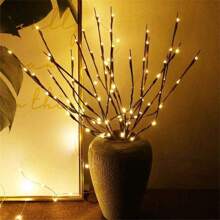 1pc Slivery Warm Luminous Birch Branch Decorative Light. Battery Powered Simulated Artificial Branches For Indoor, Wedding, Party, Home Decoration Festivals