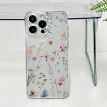 Flower Phone Case Summer 1pc Various Flower And Branch Patterns Compatible With IPhone 16 Pro Max 15 14 13 12 11 Pro Max Plus X XR XSMax 7 8 Plus Mini Series Protective Cases, Christmas Gifts, Boyfriend And Girlfriend Gifts Waterproof Shockproof Anti-Fall Scratch Resistant