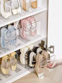 4pcs 4-Layer Transparent Children's Shoe Rack, Home Baby Shoe Storage Rack, Suitable For Small Shoes (Not Suitable For Adult Shoes), Space-Saving Shoe Cabinet Storage Rack, Upright Shoe Rack