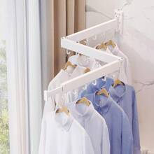 Wall Mounted Clothes Hanger,Clothes Drying Rack,Laundry Drying Rack,Drying Rack Clothing,Laundry Hanger Rack,Retractable Dryer Racks,Collapsible, Aluminum,Can Be Fold Upward & Left & Rightfhgdehs - White-basic - View 5