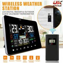 Wireless Weather Station Digital Thermometer Indoor Outdoor Weather Clock Sensor - 黑色 - 查看 1