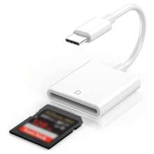 SD Card Reader Compatible With Iphone, USB C/Lightning Interface Compatible With IPhone 16/15/14/13/12/11/XR/Xs Max/7/8 Plus/SE, Camera Storage Card Reader And IPad - White - View 2