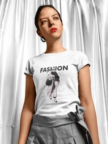WOMEN'S PRINTED T-SHIRT COMFORT AND STYLE IN ONE GARMENT - White - View 1