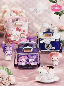 Sanrio Sanrio (17,59 oz/520 ml) Dubbele drinkfles Waterfles Geen BPA - Hoge temperatuurbestendigheid - Nieuw materiaal TRITAN - Voor sport, kantoor, kamperen, voor vriendin, voor verjaardag, kind, voor Kerstmis