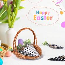 8 件复活节胡萝卜布制胡萝卜玩具人造胡萝卜乡村无纺布填充胡萝卜适用于农舍春季复活节篮子装饰花瓶填充装饰分层托盘装饰 4 种款式