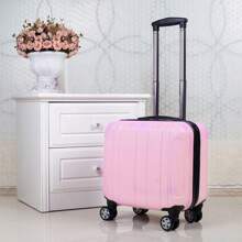 Bagaglio a mano leggero, mini valigia di con ruote a 360° e lucchetto, trolley da viaggio unisex per scuola e accessori scolastici - Rosa Baby - Visualizzare 2