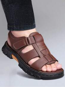 GlamourGrip Sandalias de hombre de con correas ajustables de, suela antideslizante, zapatos de playa casuales de verano para exteriores